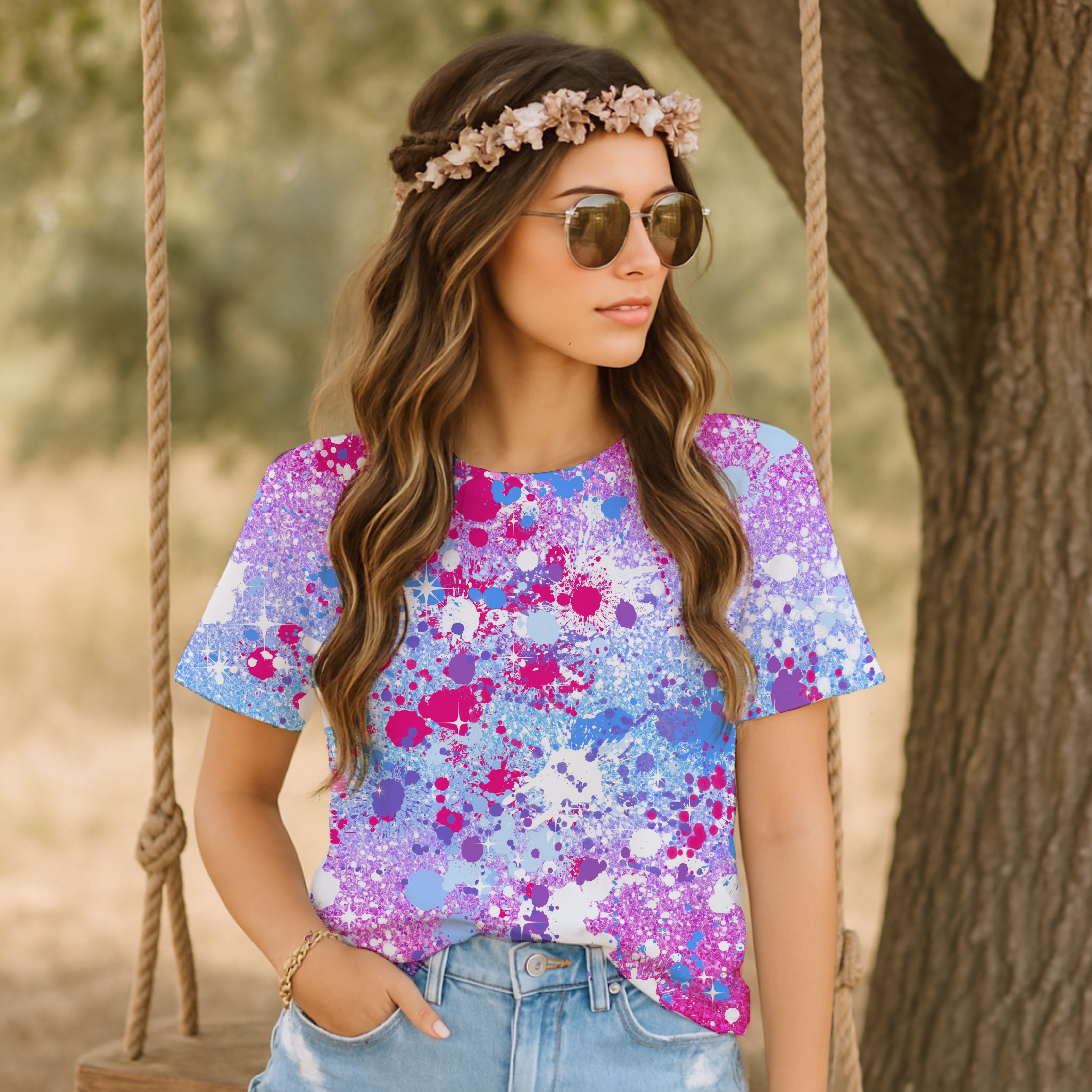 Bunte Glitzer Flecke Dauervorbestellung